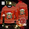 Burger King With Christmas Tree Pattern 2023 Ugly Christmas Sweater