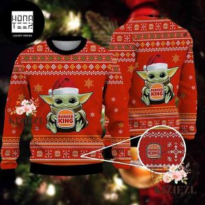 Burger King X Baby Yoda 2023 Ugly Christmas Sweater