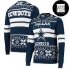 Dallas Cowboys Logo With Santa Hat 2023 Ugly Christmas Sweater