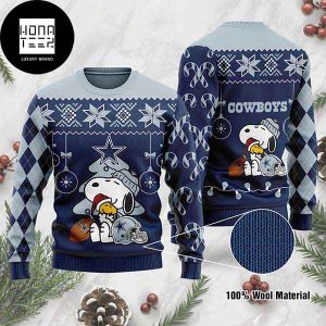 Dallas Cowboys Snoopy And Woodstock 2023 Ugly Christmas Sweater