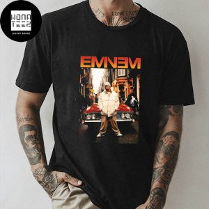 Eminem Singnature Posing Beside Car Fan Gifts Classic T-Shirt