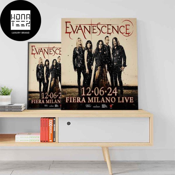 Evanescence Fiera Milano Live 2024 Fan Gifts Home Decor Poster Canvas