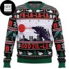 Godzilla Godzil-La FaLaLaLa Japanese Monster Godzilla 2023 Ugly Christmas Sweaters