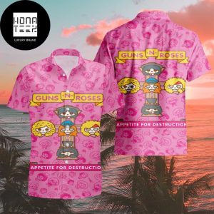 Guns N Roses Appetite For Destruction Chibi Cute Pink 2024 Summer Trend Fan Gifts Hawaiian Shirt