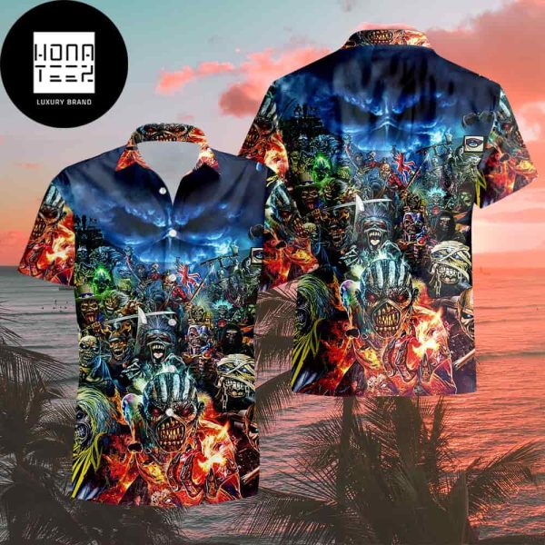 Iron Maiden This Time It Is War 2024 Summer Trend Fan Gifts Hawaiian Shirt