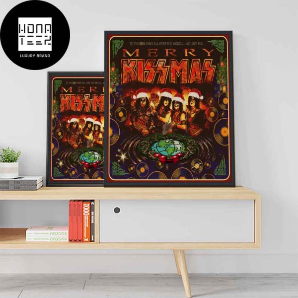 Kiss Band Merry Kissmas 2023 Fan Gifts Home Decor Poster Canvas