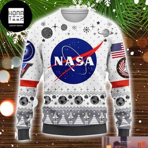NASA Classic Logo Discover The Universe 2023 Ugly Christmas Sweater