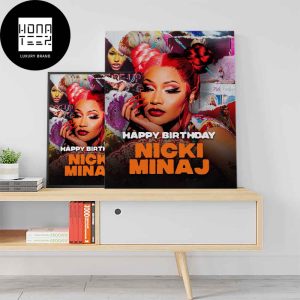 Nicki Minaj Happy Birthday Pink Friday 2 Fan Gifts Home Decor Poster Canvas