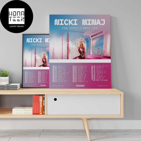 Nicki Minaj Pink Friday 2 World Tour 2024 Gag City Tour Fan Gifts Home Decor Poster Canvas