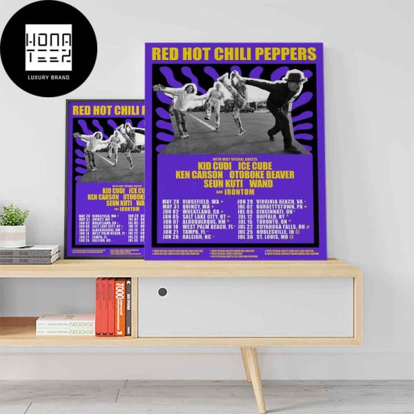 Red Hot Chili Peppers Back In 2024 The Unlimited Love Tour Fan Gifts Home Decor Poster Canvas