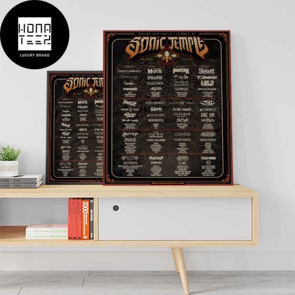 Sonic Temple Festival May 16-19 2024 Historic Crew Stadium One Black and Gold Blvd Columbus OH Fan Gifts Home Decor Poster Canvas