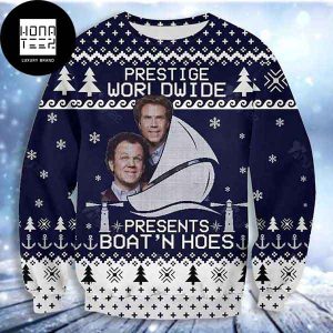 Step Brothers Prestige Worldwide Presents Boatn Hoes 2023 Ugly Christmas Sweater