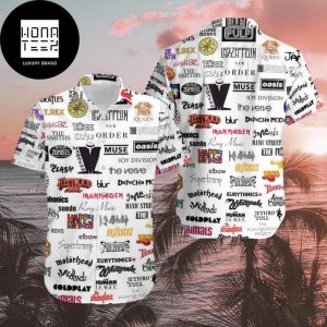 The British Rock Bands Full Logo Fan Gifts Classic Summer Trend 2024 Hawaiian Shirt