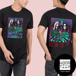 Alice Cooper & Rob Zombie For The Freaks on Parade 2024 Tour Date Fan Gifts Two Sides Classic T-Shirt