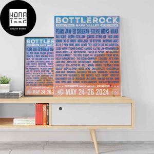 BottleRock Napa Valley 2024 Lineup May 24-26 2024 Fan Gifts Home Decor Poster Canvas