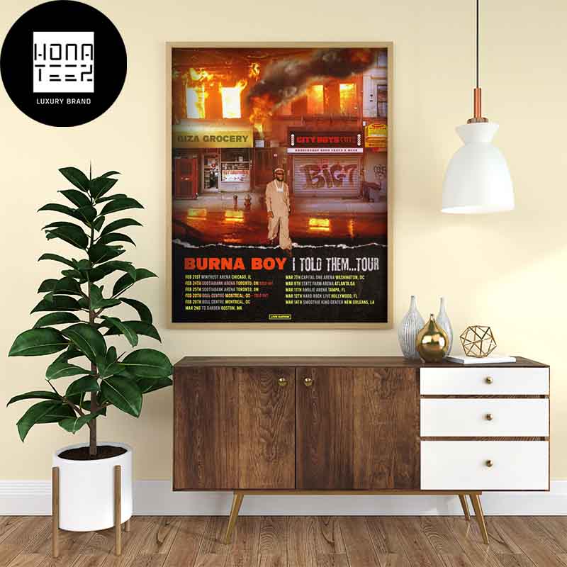 Burna Boy I Told Them Tour Dates Fan Gifts Home Decor Poster Canvas