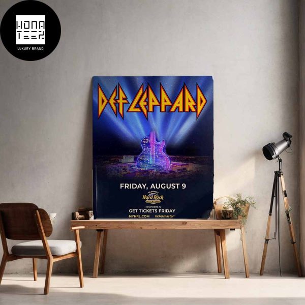 Def Leppard Coming To Hard Rock Live Hollywood FL August 9th 2024 Fan Gifts Home Decor Poster Canvas