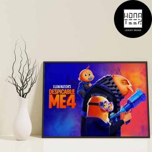 Despicable Me 4 Gru Junior Gru And The Minions Only In Theaters July 3 Fan Gifts Home Decor Poster Canvas