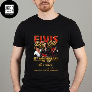 Elvis Presley Happy Birthday 89th Anniversary 1935-2024 Signature Fan Gifts Classic T-Shirt