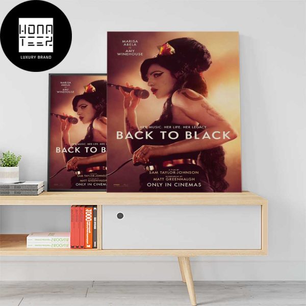 Film Poster For The Amy Winehouse Biopic Back To Black Starring Marisa Abela Fan Gifts Home Decor Poster Canvas