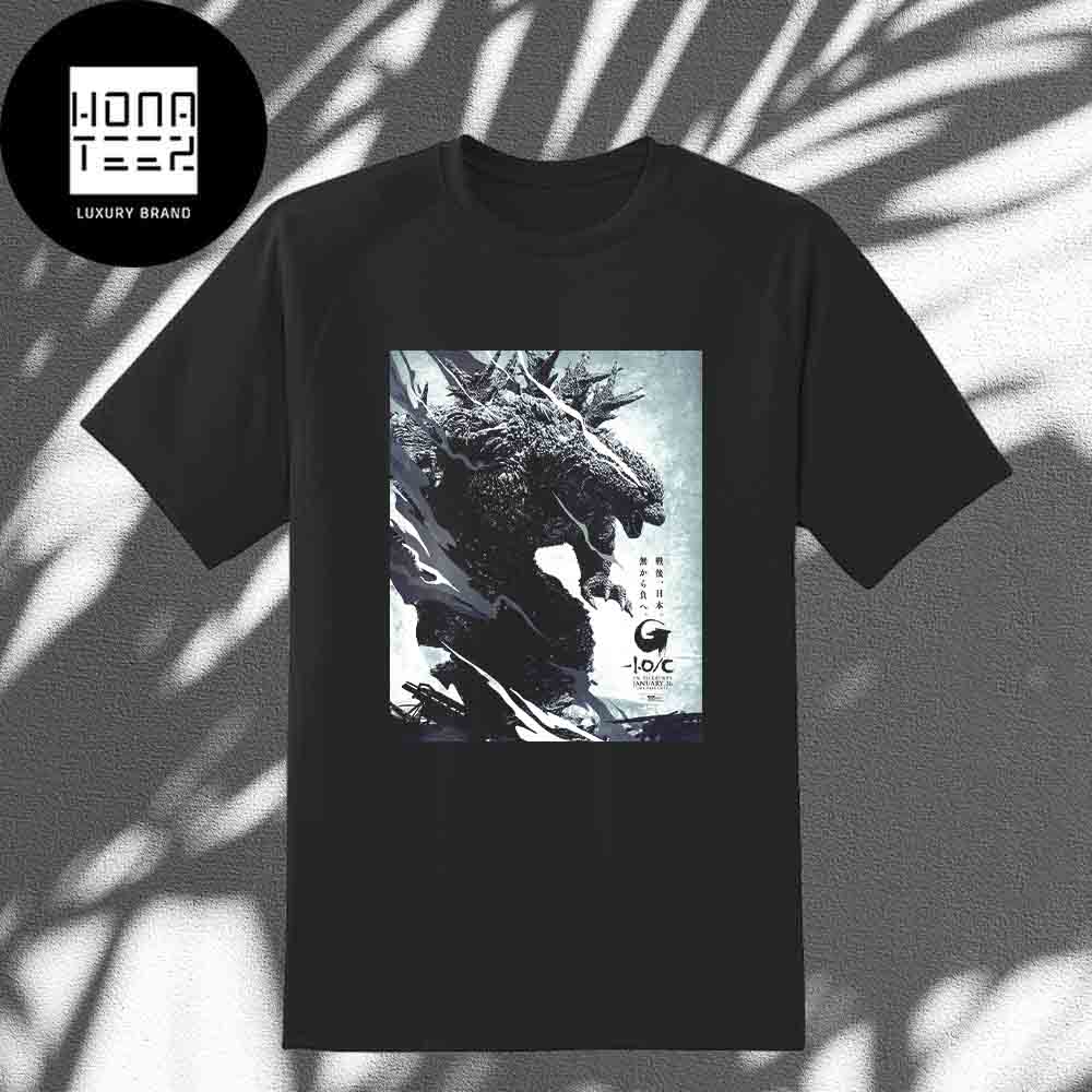 Godzilla Minus One New Poster Black And White 2024 Fan Gifts Classic T-Shirt
