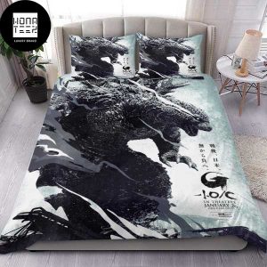 Godzilla Minus One New Poster Black And White 2024 Queen Bedding Set
