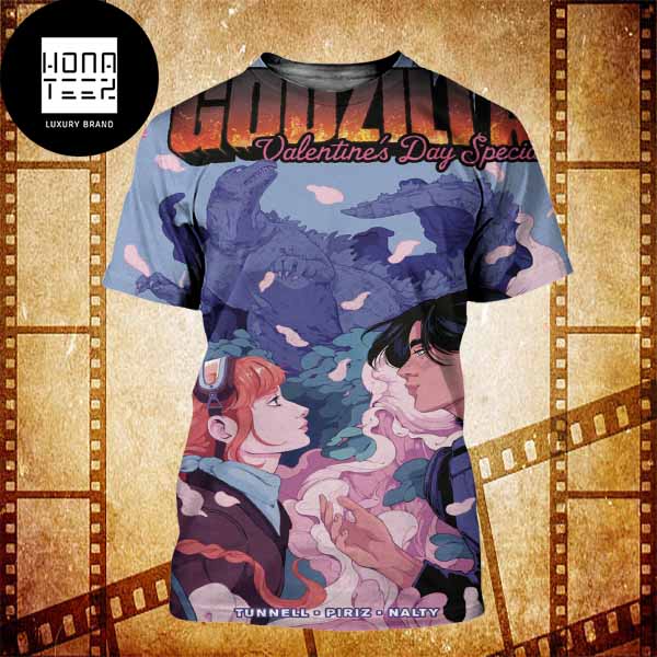 Godzilla Valentine’s Day Special 2024 Fan Gifts All Over Print Shirt