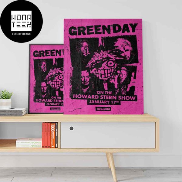 Green Day On The Howard Stern Show January 17th 2024 Fan Gifts Home Decor Poster Canvas
