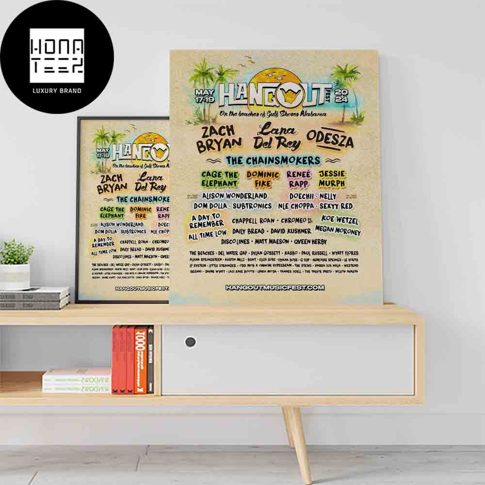 Hangout Music Fest May 18-19 2024 Lineup Fan Gifts Home Decor Poster Canvas