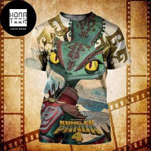 Kung Fu Panda 4 New Poster Chameleon In Theaters On March 8 2024 Fan Gifts All Over Print Shirt