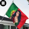 Nicki Minaj With American Flag House Flag