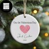 Our First Valentines Day Customized Name 2024 Valentine Ornament