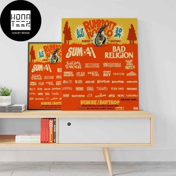 Ruhrpott Rodeo Hunxe Bottrop 5-7 July 2024 Fan Gifts Home Decor Poster Canvas
