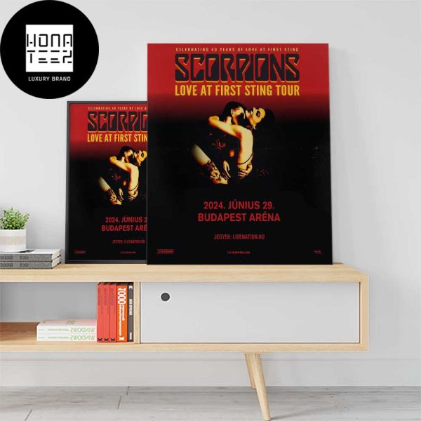 Scorpions Love At First Sting Tour 29 June 2024 Budapest Hungary Fan Gifts Home Decor Poster Canvas