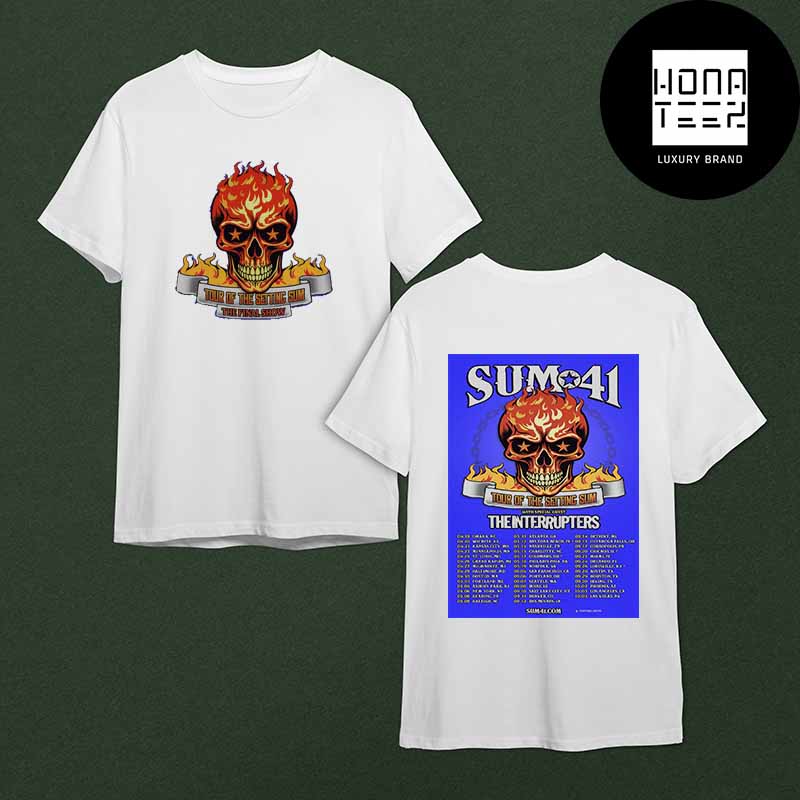 Sum 41 Tour Of The Setting Sum 2024 Tour Date Fan Gifts Two Sides Classic T-Shirt