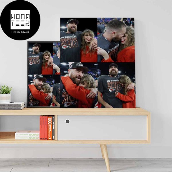 Taylor Swift x Travis Kelce Karma Is The Guy On The Chiefs Coming Straight Home To Me Fan Gifts Home Decor Poster Canvas