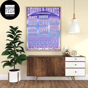 The Lineup For The Lovers And Friends Festival 2024 Las Vegas Fan Gifts Home Decor Poster Canvas