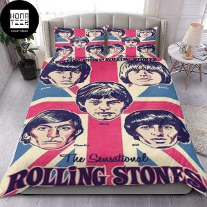 The Rolling Stones Member With UK Flag Fan Gifts King Bedding Set