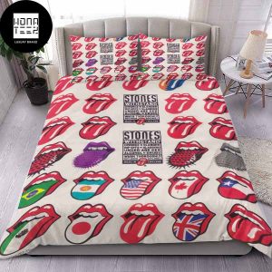 The Rolling Stones Variations On The Stones Logo Fan Gifts King Bedding Set
