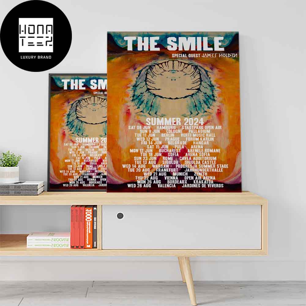 The Smile Summer Tour 2024 With Special Guest James Holden Fan Gifts Home Decor Poster Canvas