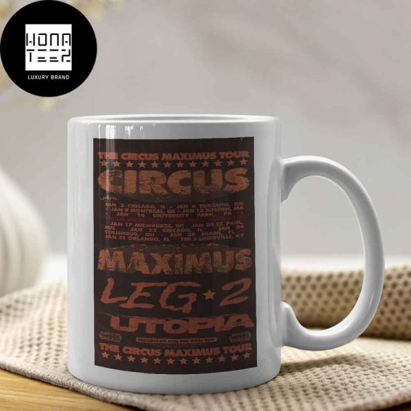 Travis Scott The Circus Maximus Tour 2024 Leg 2 Utopia With Special Guests Fan Gifts Ceramic Mug