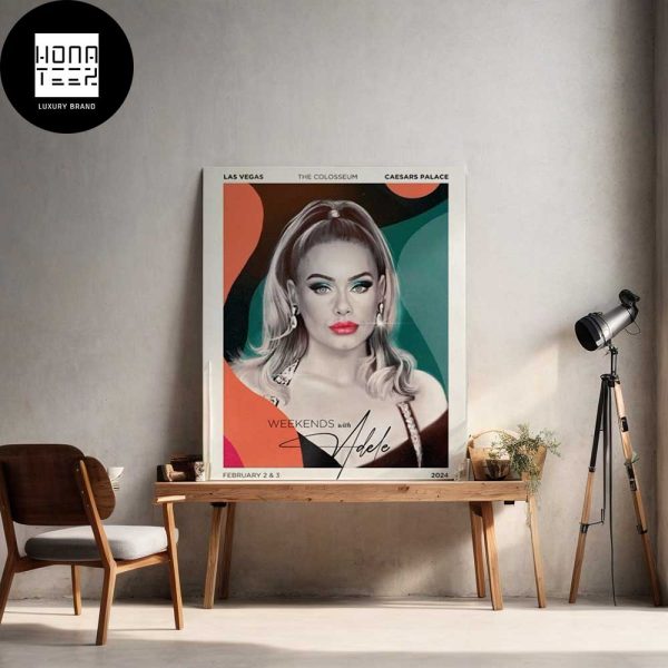 Adele at The Colosseum Las Vegas Feb 2-3 2024 Fan Gifts Home Decor Poster Canvas