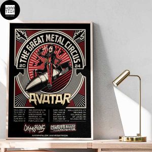 Avatar Band Tour The Great Metal Circus 2024 On The US Fan Gifts Home Decor Poster Canvas