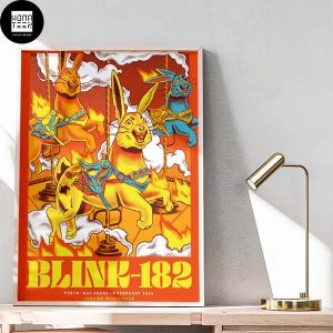 Blink-182 RAC Arena Perth Feb 2 2024 Fan Gifts Home Decor Poster Canvas