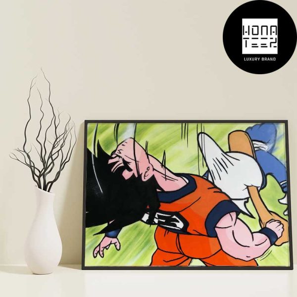 Donald Smacking Goku Meme Funny Fan Gifts Home Decor Poster Canvas