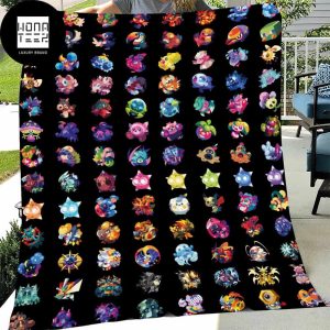 Gen 7 Pokemon Fan Gifts Queen Bedding Set Fleece Blanket