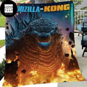 Godzilla vs Kong One Will Fall Godzilla Main Fan Gifts Queen Bedding Set Fleece Blanket