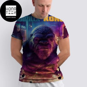 Godzilla vs Kong One Will Fall Kong Main Galaxy Color Fan Gifts All Over Print Shirt