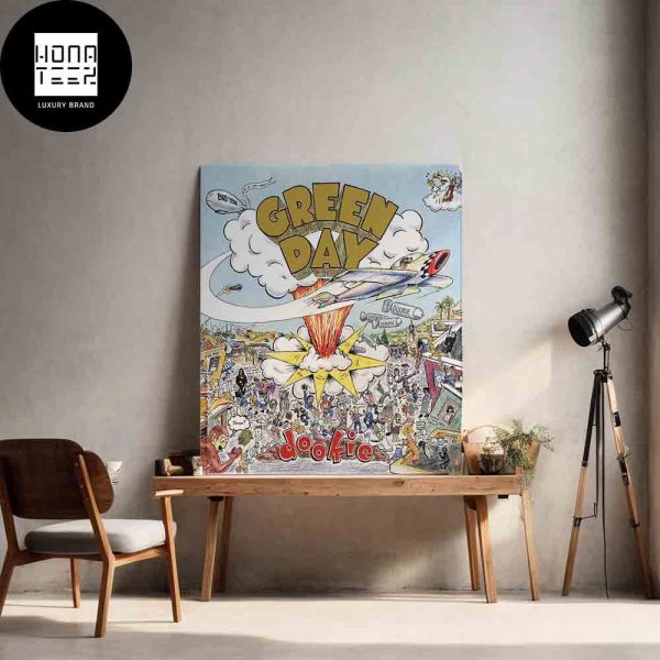 Green Day Dookie Album Turning To 30 Fan Gifts Home Decor Poster Canvas