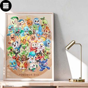 Happy Pokemon Day 2024 Cute Fan Gifts Home Decor Poster Canvas